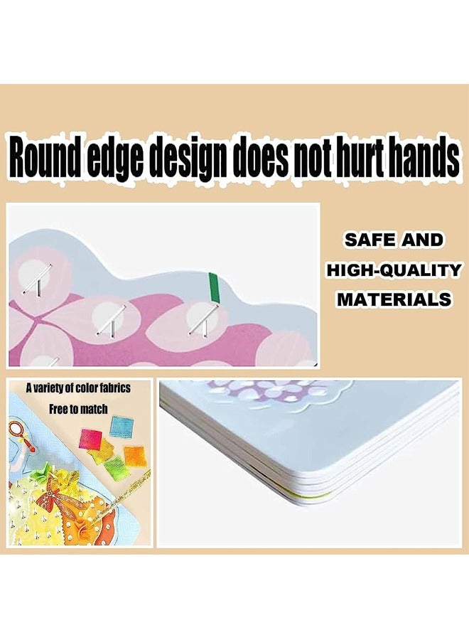 Beauenty Fabric Art Frenzy Paper Craft Kit for Girls Age 3-8 Childhood Infinite Dream Hand-Painted Art Kit for Kids Poke Art DIY Toys Creative Puzzle Puncture Painting DIY Craft Kit (A) - Image 5