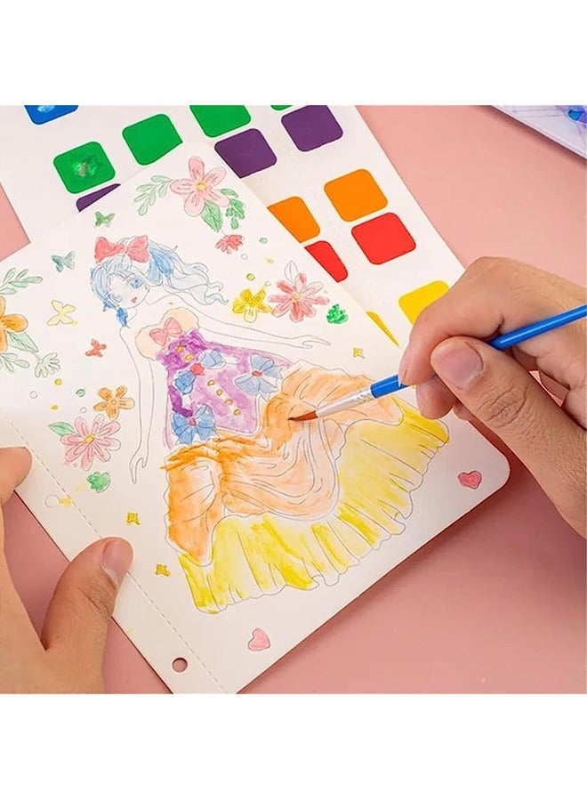 Beauenty Fabric Art Frenzy Paper Craft Kit for Girls Age 3-8 Childhood Infinite Dream Hand-Painted Art Kit for Kids Poke Art DIY Toys Creative Puzzle Puncture Painting DIY Craft Kit (A) - Image 3
