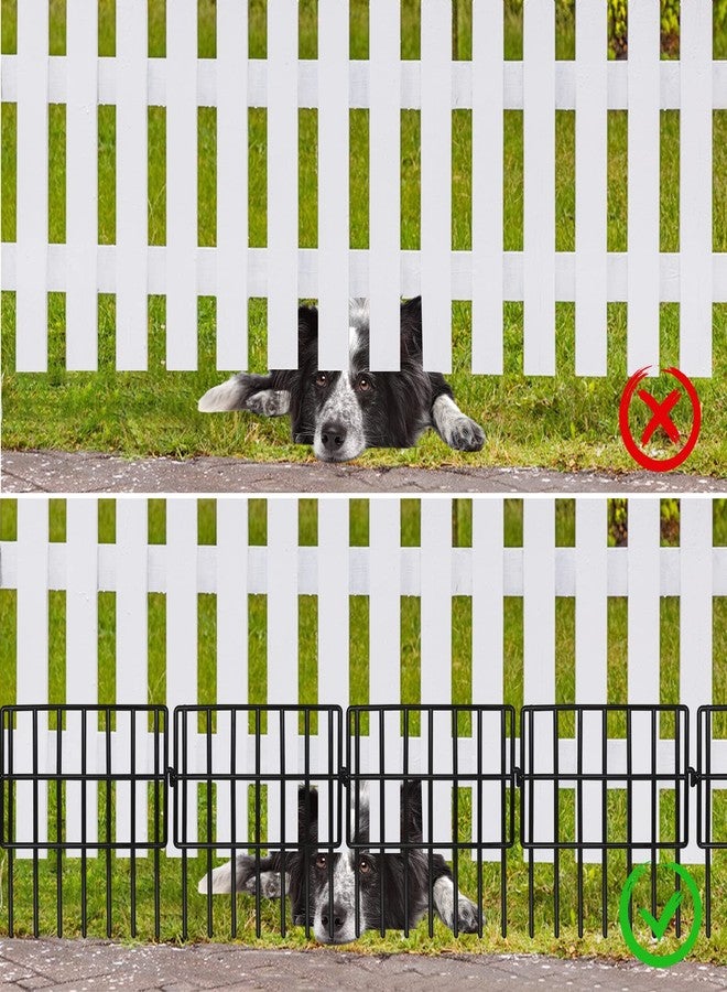 Getlay 10 Pack Animal Barrier Fences, 1.5" Gap No Digging Garden Fence Panels, Getlay's Metals Black Defense Fence for Dogs Rabbits, Decorative Fence for Outdoor Landscape Patio Total 12ft(L)×13in(H). - Image 5