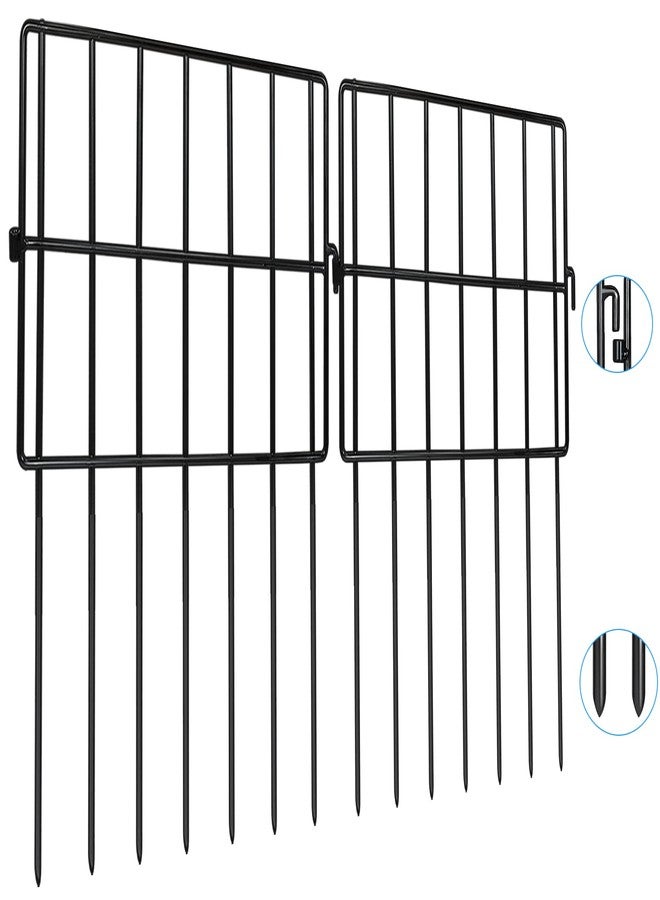 Getlay 10 Pack Animal Barrier Fences, 1.5" Gap No Digging Garden Fence Panels, Getlay's Metals Black Defense Fence for Dogs Rabbits, Decorative Fence for Outdoor Landscape Patio Total 12ft(L)×13in(H). - Image 1