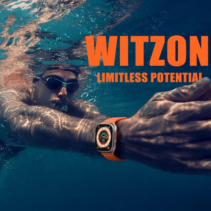 Witzon 4 Pack Ocean Bands Compatible with Apple Watch Ultra Band 49mm 46mm 45mm 44mm 42mm Men Women, Soft Silicone Straps Sport Rugged Smartwatch Replacement for IWatch Ultra 3 2 Series 11 10 9 8 7 6 5 4 SE - Image 5