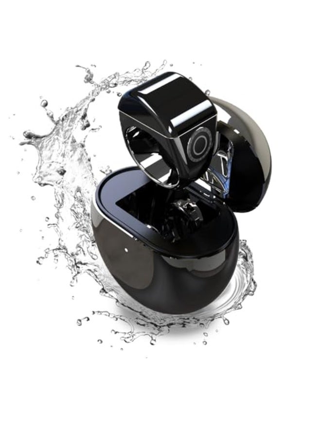 Smart Rosary Ring for Prayer, Prayer Time Reminder, OLED Display, Counter, Smart Ring, Black, IPX7 Water Resistant, Charging Case Included, Long Battery Life (20 mm) - Image 1