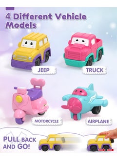 Lehoo Castle Lehoo Castle Toddler Girl Toys, 2 Year Old Girl Toys with Lights & Music, Toddler Toys 2-3, Unicorn Toys Girl Cars for Toddlers 1-3, Car Carrier Truck Toy, Gift for Girls  - Image 5