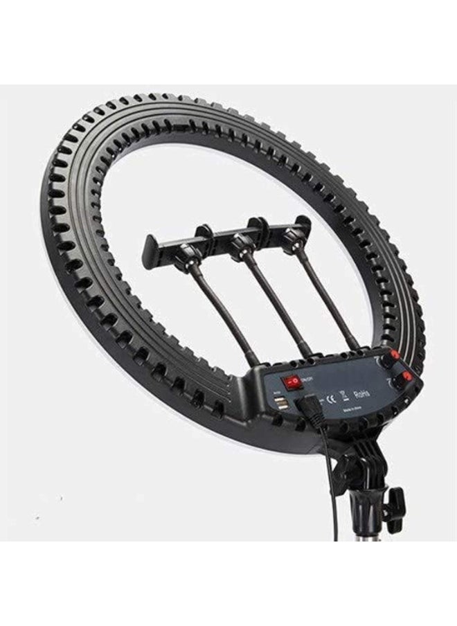 SHOPI Ring Light With Photography tripod Stand And Remote Control for tiktok snapchat youtube online streaming 21-inch Big Selfie light RL-21 with Remote Black  - Image 1