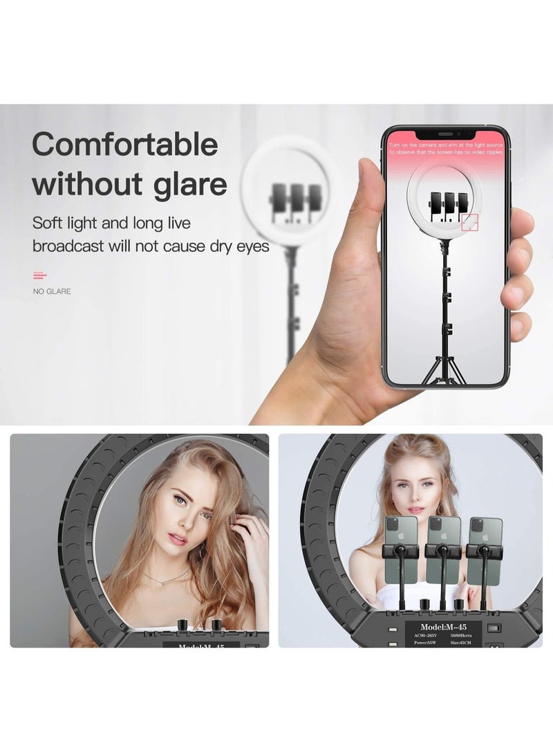 SHOPI Ring Light With Photography tripod Stand And Remote Control for tiktok snapchat youtube online streaming 21-inch Big Selfie light RL-21 with Remote Black - Image 3