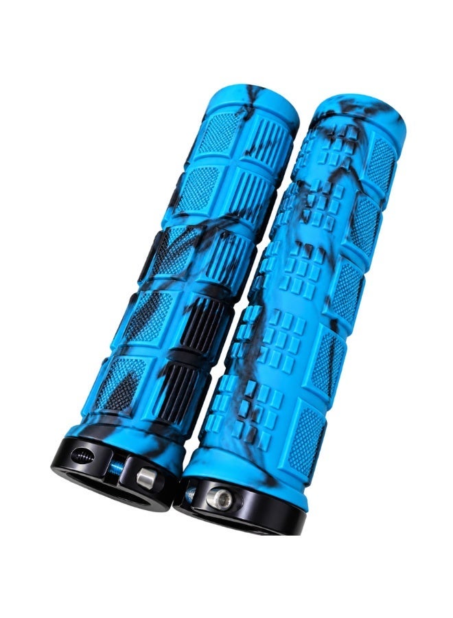 Fukukawa Bicycle Handle Bar Grips Lock-On Anti-Slip Rubber Bike Handle Grips Aluminum Ring Universal MTB Road Bike Cycling Grip - Image 3
