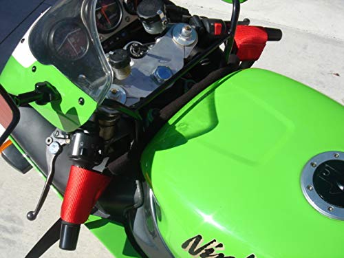 Eagle Skull Tie Down Soft Loop Handlebar Straps Trailer Hauling Handle Bars Secure Yamaha Kawasaki Suzuki Honda Ducati 2" Clips 1.5" Wide Strap Motorcycle Bar Harness Ring Clip Rings Sport Bike Crotch Rocket ATV - Image 2