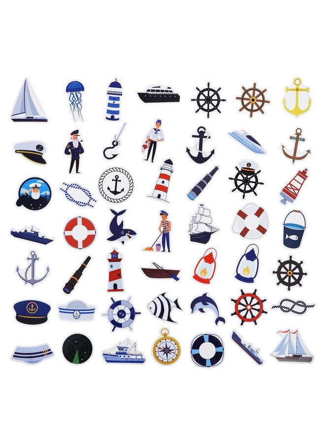 Cleverplay 100 Pack Nautical Stickers, Nautical Party Favors, Birthday Decorations - Image 2