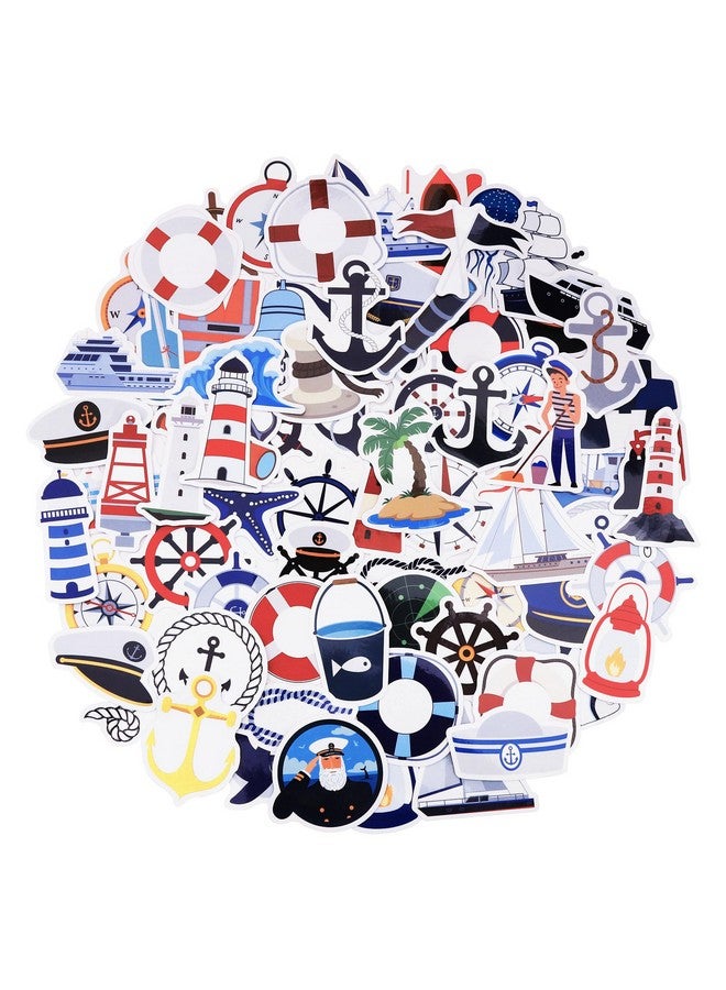 Cleverplay 100 Pack Nautical Stickers, Nautical Party Favors, Birthday Decorations - Image 1