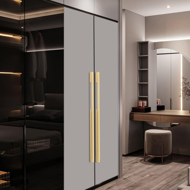 HARMONUS Fancy Aluminium Kitchen Cabinet HandlePull HandleDoor HandleDrawer HandlePVD Gold FinishAluminium Alloy 160 MM 8 Inch 7 PCS HCPVDGOLDSAC437160MM - Image 1