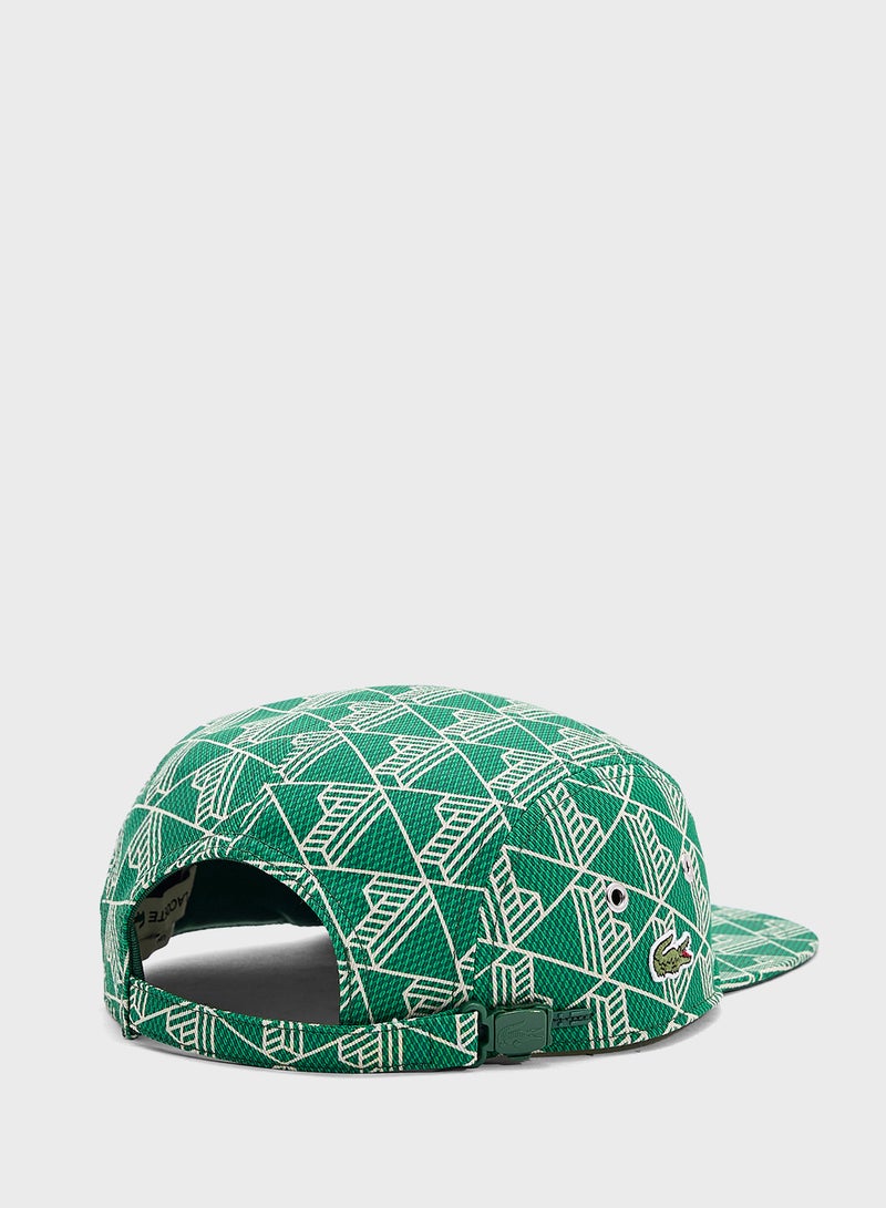 LACOSTE Monogram Curved Peak Cap - Image 2