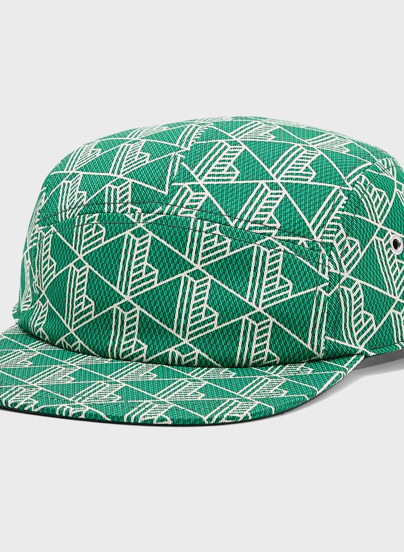 LACOSTE Monogram Curved Peak Cap