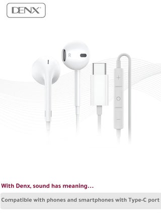 USB-C Wired Earbuds with Microphone & Volume Control, In-Ear Headphones  (White) – High-Quality Sound & Comfortable Fit. - pzsku/Z55329573AB840217280DZ/45/1745674756/7e3ac7f7-ef47-43c9-a150-6868484b5133