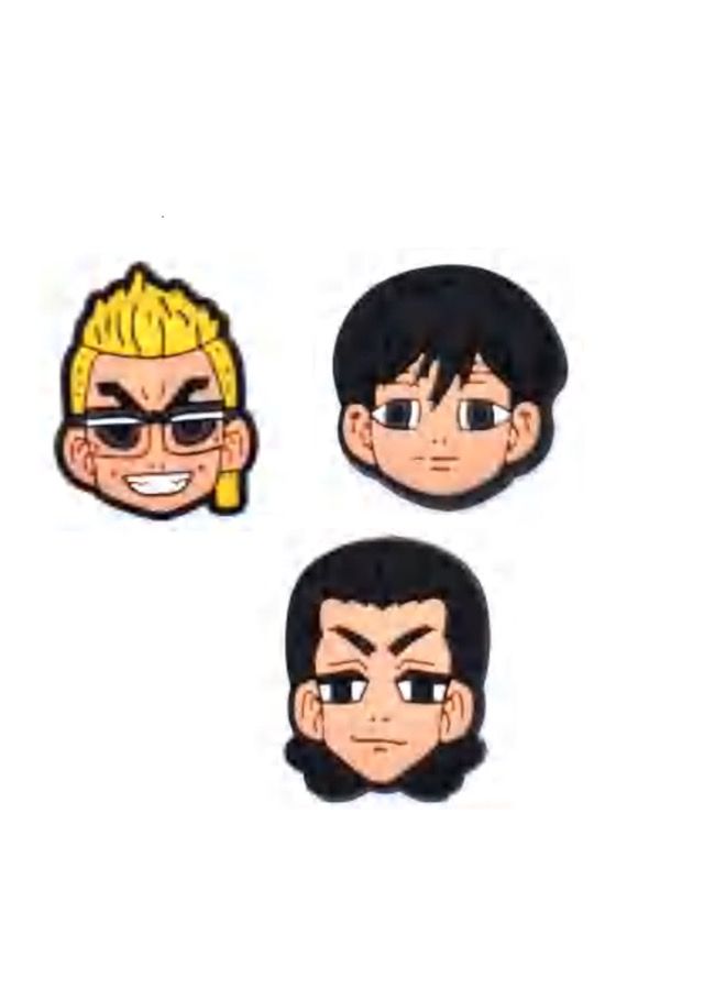 3 Pieces Brooch with Tokyo Avengers Cartoons Design