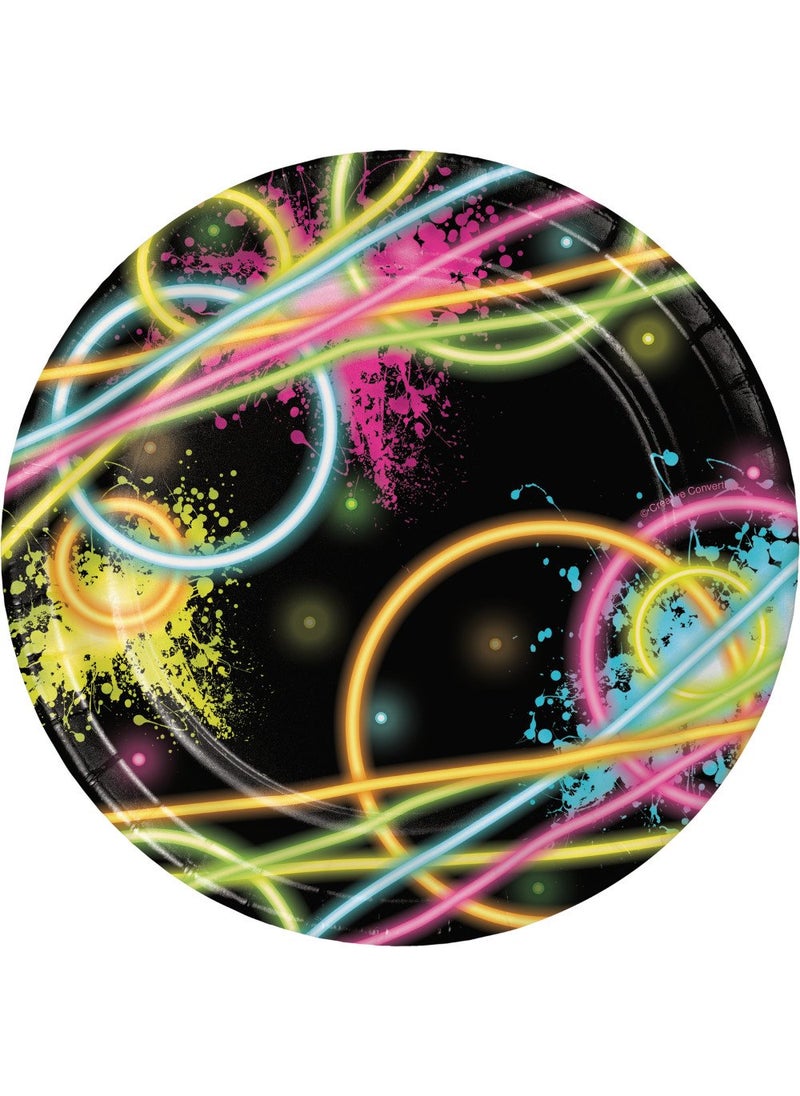 CREATIVE CONVERTING Creative Converting 8 Count Sturdy Style Paper Dessert Plates 7 Glow Party 