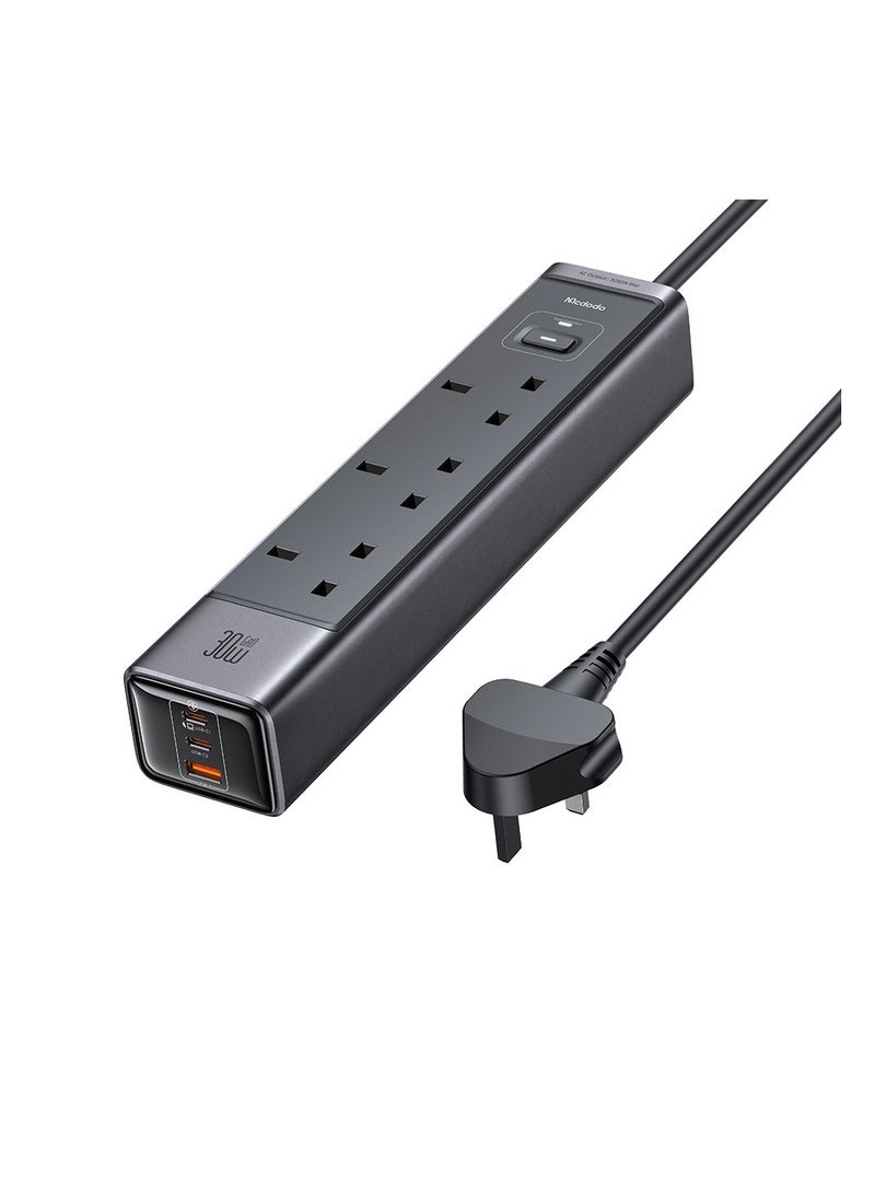 Mcdodo 6-in-1 30W GaN Surge Protection Power Strip CH-0600 - Image 1