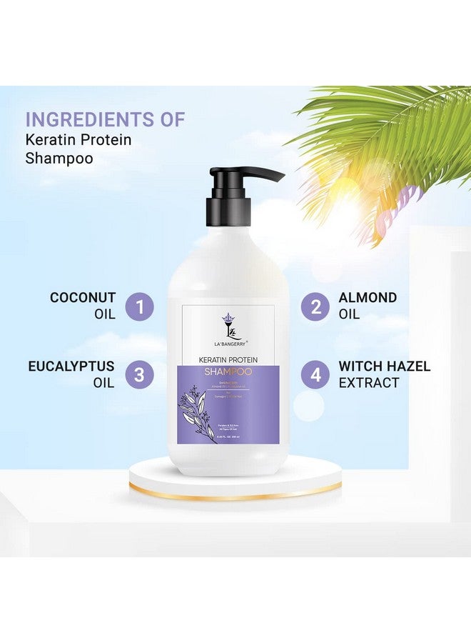 LA'BANGERRY Smoothing Keratin Protein Shampoo | Smoothens & Hydrates Dry Frizzy Hair | For Shiny, Straight Hair | Sulfate & Paraben Free | 250 ML - Image 4