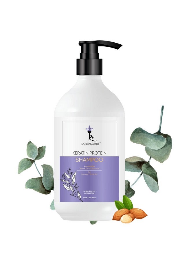 LA'BANGERRY Smoothing Keratin Protein Shampoo | Smoothens & Hydrates Dry Frizzy Hair | For Shiny, Straight Hair | Sulfate & Paraben Free | 250 ML - Image 1
