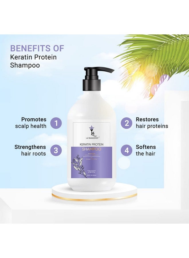 LA'BANGERRY Smoothing Keratin Protein Shampoo | Smoothens & Hydrates Dry Frizzy Hair | For Shiny, Straight Hair | Sulfate & Paraben Free | 250 ML - Image 3