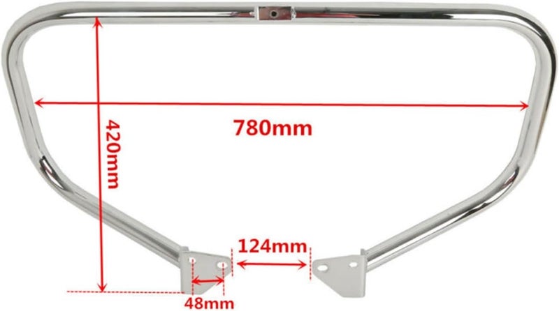 QASULER Motorcycle Engine Guard Crash Bar for Harley - Image 2
