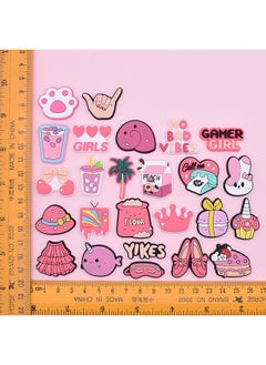 Lemon 30Pcs Pink Girls Decoration Charms, Shoe Decoration, Cute Girly Charm Gift for Girls Kids Teens Women Adults  - Image 4