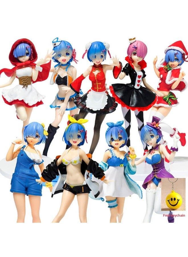 From Scratch, Chinese-style Sleeping Strap Sportswear, Remramram Boxed Beauty Anime Hand Office-Color:Magician REM (bag + Color Box)  - Image 2