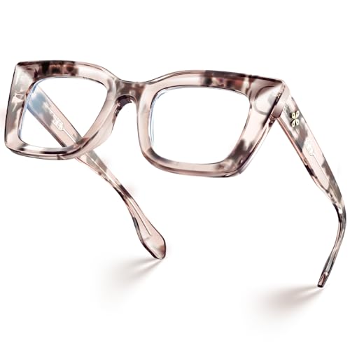 VISOONE Cat Eye Petale Tortoise Blue Light Glasses TR90 Shatterproof Women Calida - Image 1