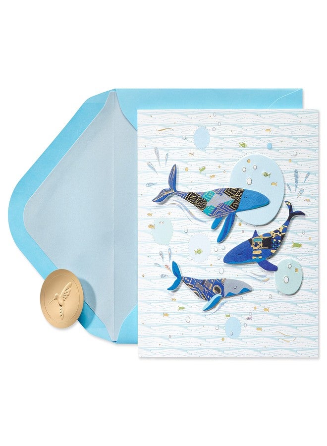 Papyrus Blank Card - Designed by House of Turnowsky (Whales) - Image 1