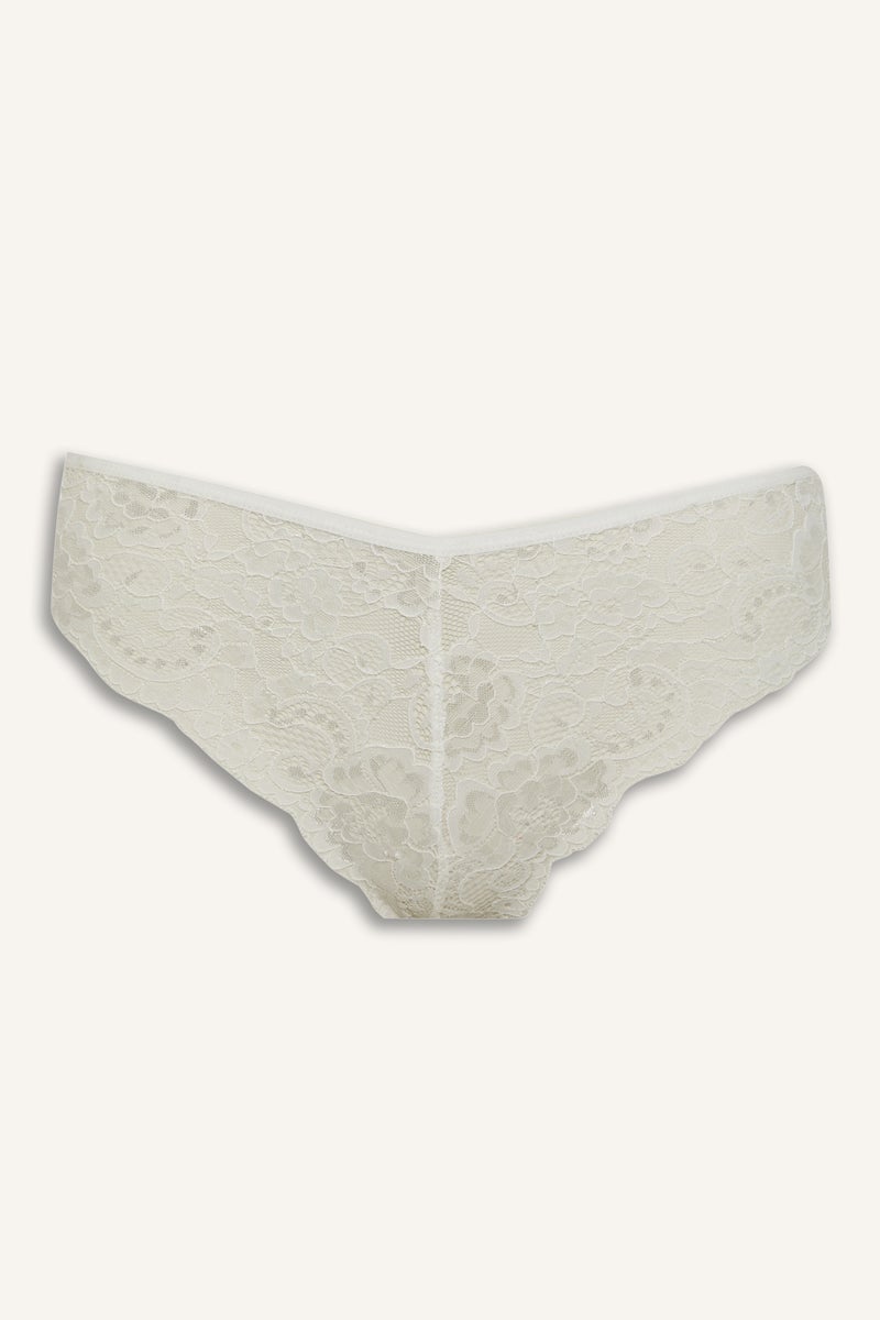 DeFacto Woman Fall in Love Lace Brazilian Panty  - Image 1