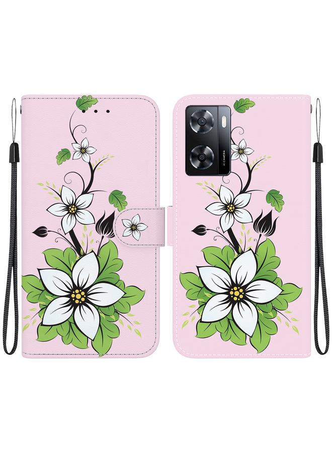 S-TOP Case For OPPO A57 5G / A57s 4G Crystal Texture Colored Drawing Leather Phone Case - Image 1