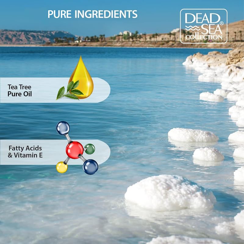 Dead Sea Collection Body Oil with Tea Tree-Dry Skin Moisturizer and Hydrating Massage - Nourishing Bath Oil - Increase Skin Elasticity and Provide Anti-Aging Support for Face and Body (4 fl.oz) - Image 5