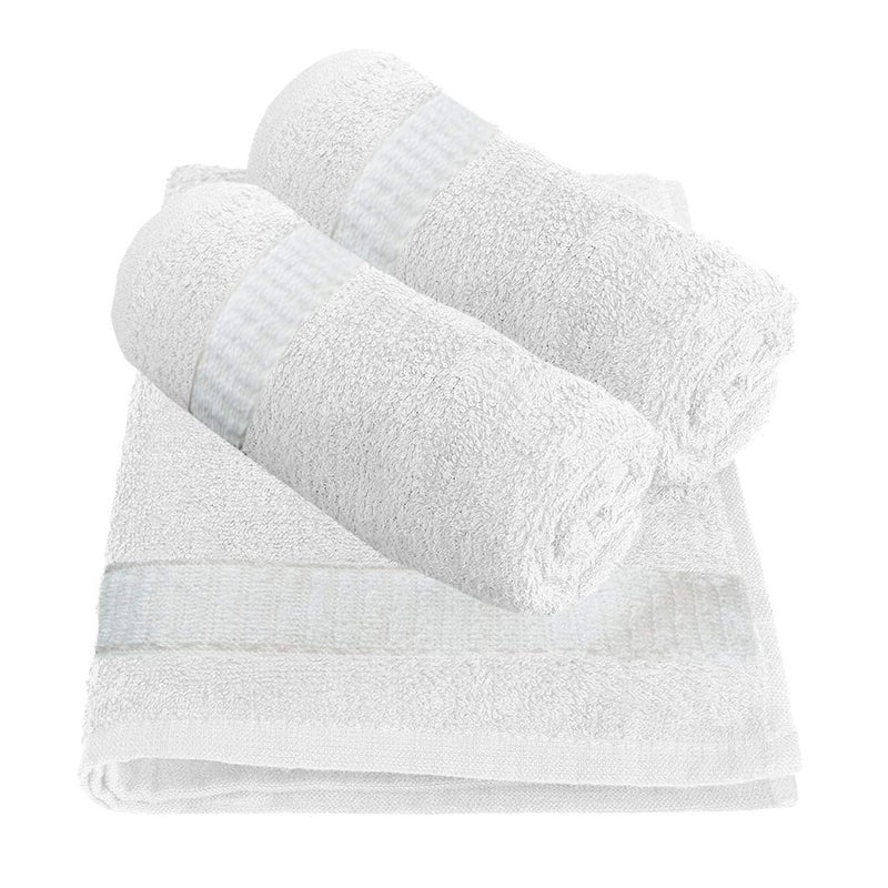 Kuber Industries Kuber Industries Cotton Face Towel GSM Set of 3White Luxurious 1 Piece Microfibre Pillow Filler 16X24 Inch White Ctktc22178  - Image 4