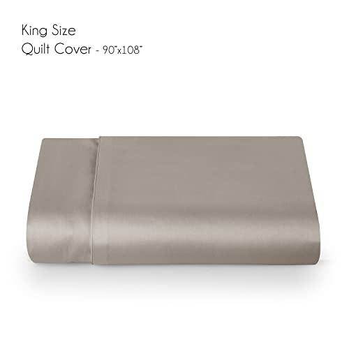 Spread Spain® Italian Cotton Closure Zipper, 500 Thread Count, Olive King Size Duvet/Quilt Cover, Soft and Breathable, Lightweight King Duvet Cover (90" x 108" Inches) - Image 4