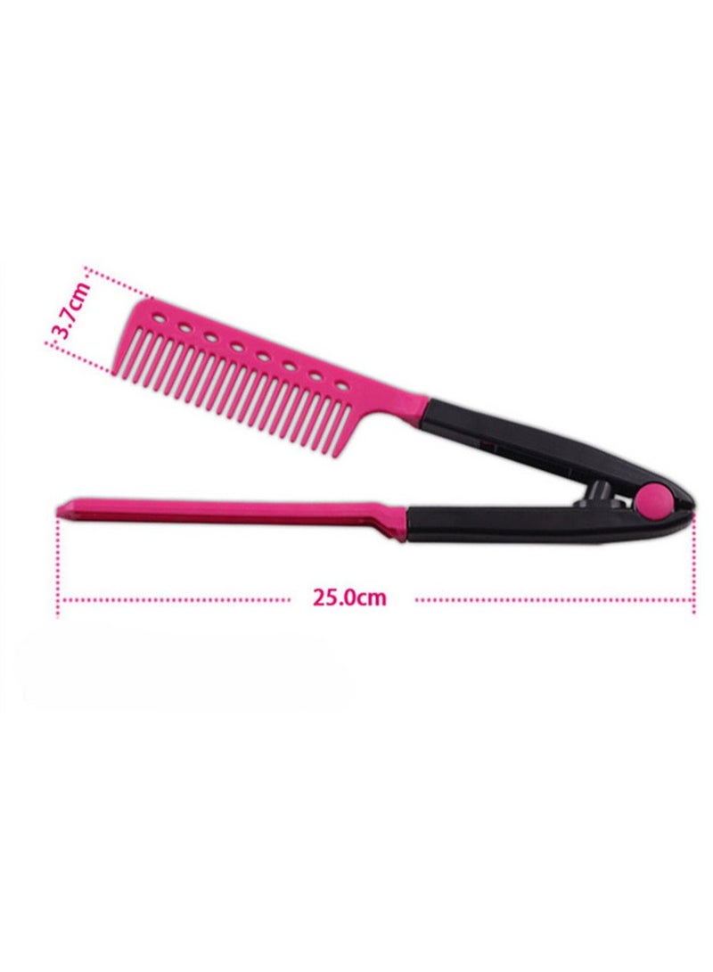 One DIY hairbrush for salons, hairstyling, and V-shaped styling; straight comb, random color. - Image 3