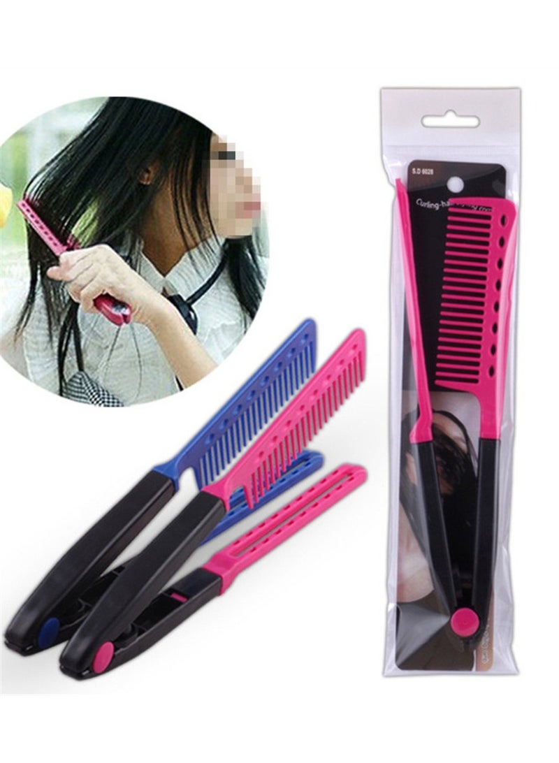 One DIY hairbrush for salons, hairstyling, and V-shaped styling; straight comb, random color. - Image 5