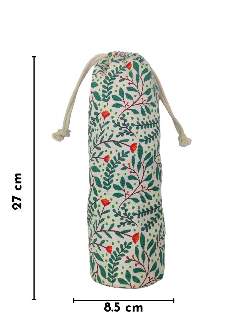 earthsave Earthsave Cotton Premium Water Bottle Pouch-|Canvas Material with Waterproof Lining| For 1 Ltr Bottle  - Image 2