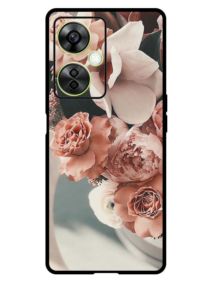 Theodor Protective Case Anti Scratch Shock Proof Bumper Cover For OnePlus Nord N30 Peach Roses - Image 1
