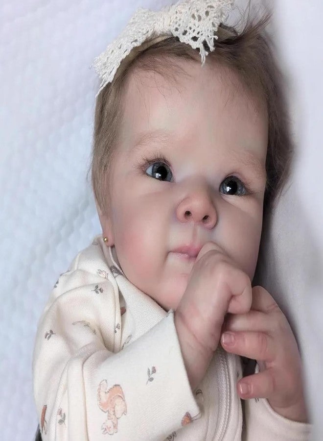 Anano Reborn Baby Dolls Silicone Full Body 18 Inch Lifelike Reborn Babies Realistic Doll Full Silicone Newborn Baby Girl Doll Real Life Preemie Babys Dolls Can Be Into Water - Image 4