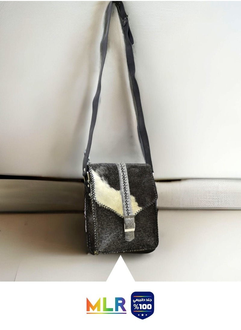 MLR - Handmade natural sheep fur bag for women, handmade, genuine leather - Image 1