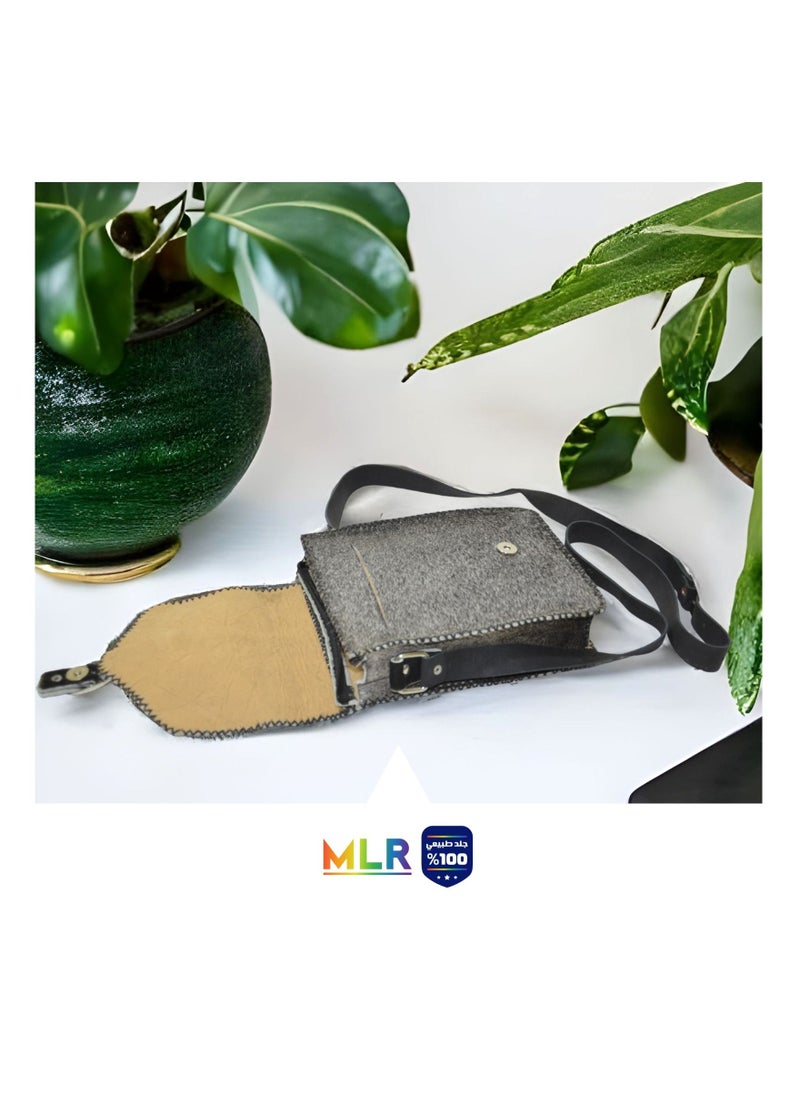 MLR - Handmade natural sheep fur bag for women, handmade, genuine leather - Image 1