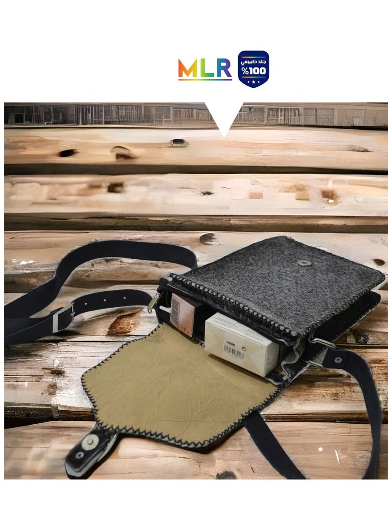 MLR - Handmade natural sheep fur bag for women, handmade, genuine leather - Image 1