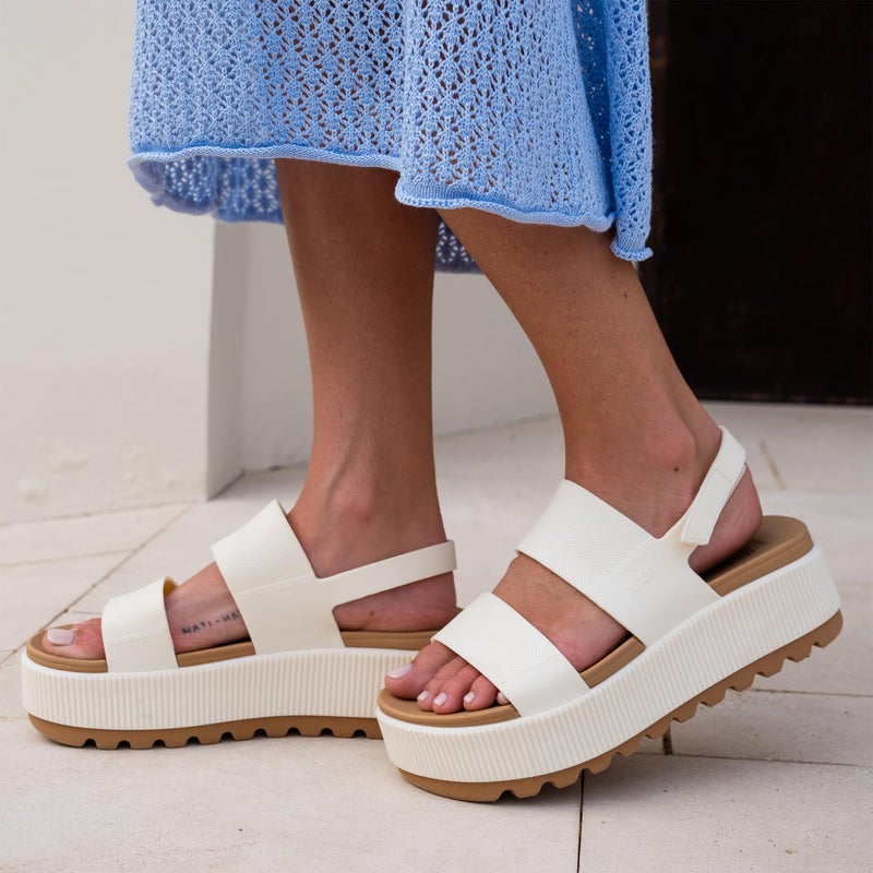 REEF Women's Water Vista Higher Platform Sandal, Water Friendly, Adjustable Strap, Vintage/Tan, 8 - Image 2