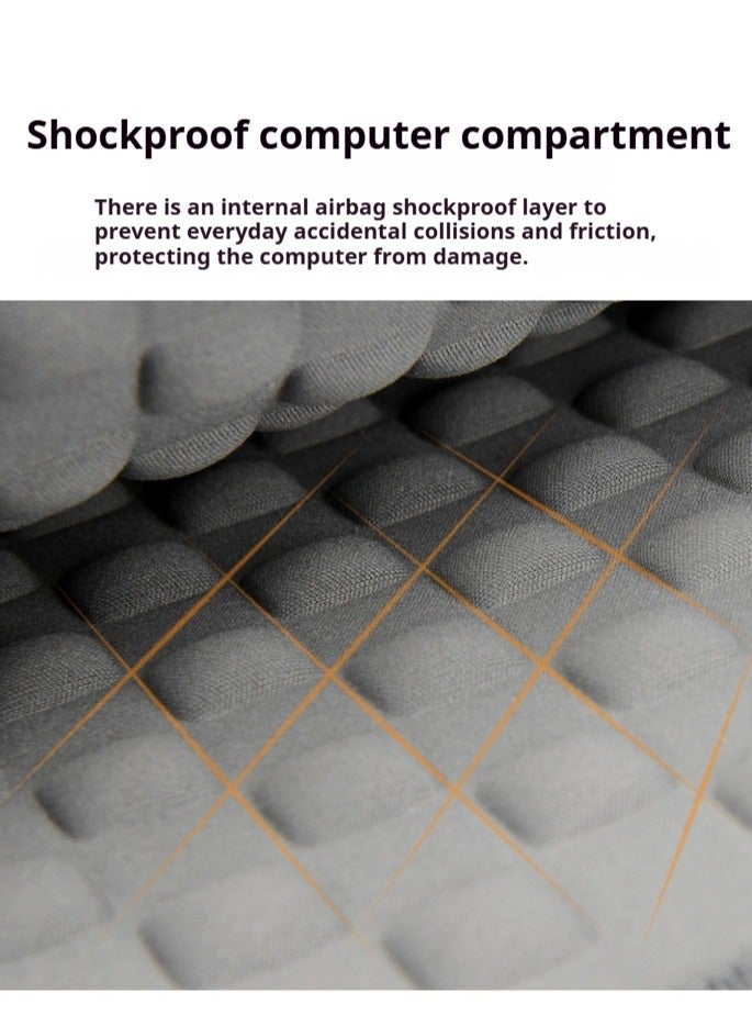 15.6 Inch Shockproof Waterproof Laptop Bag – Oxford Business Briefcase with Shoulder Strap  Crossbody Handle | Lightweight Travel Computer Case for Men  Women - Image 3