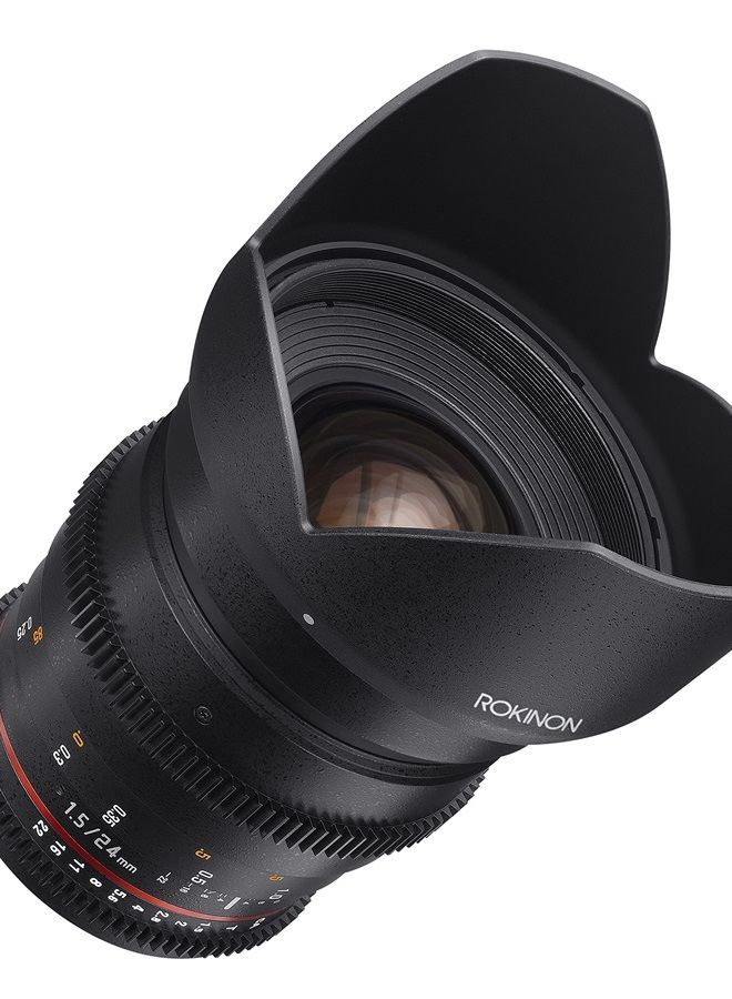 Rokinon Cine DS DS24M-C 24mm T1.5 ED AS IF UMC Full Frame Cine Wide Angle Lens for Canon EF  - Image 5