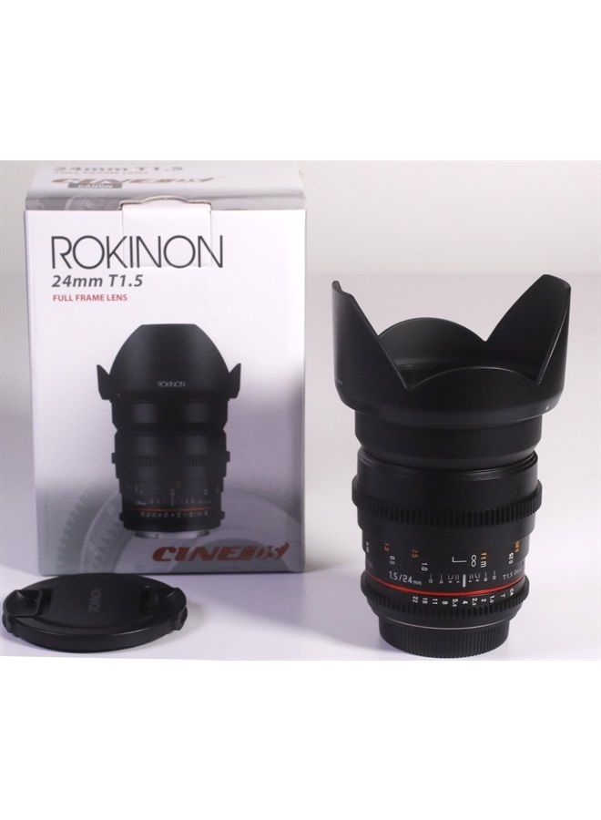 Rokinon Cine DS DS24M-C 24mm T1.5 ED AS IF UMC Full Frame Cine Wide Angle Lens for Canon EF  - Image 4