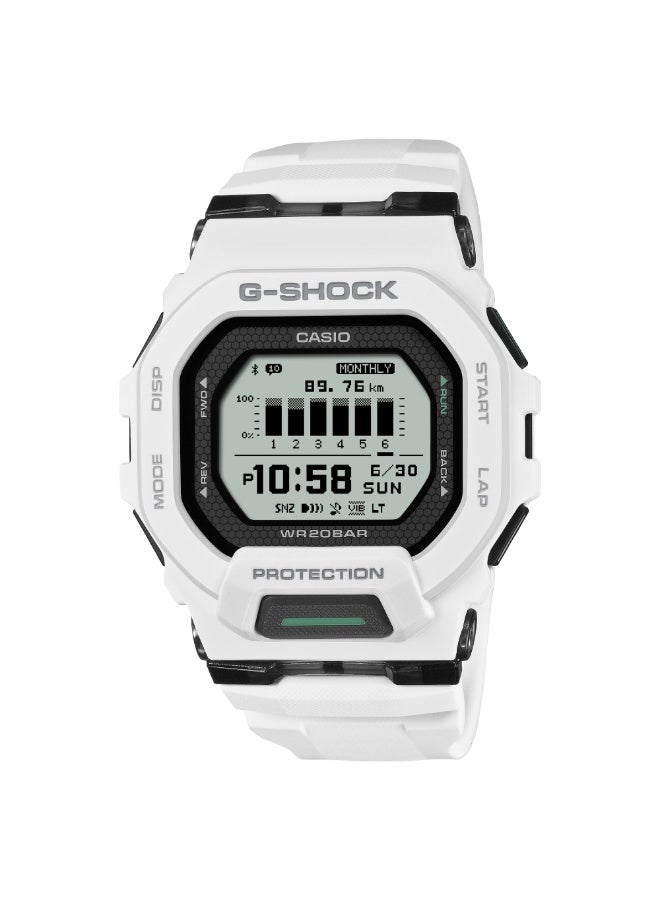 CASIO Digital White Resin Band Men's Watch GBD-200-7DR-48.4 × 45.9 × 15 mm - Image 1