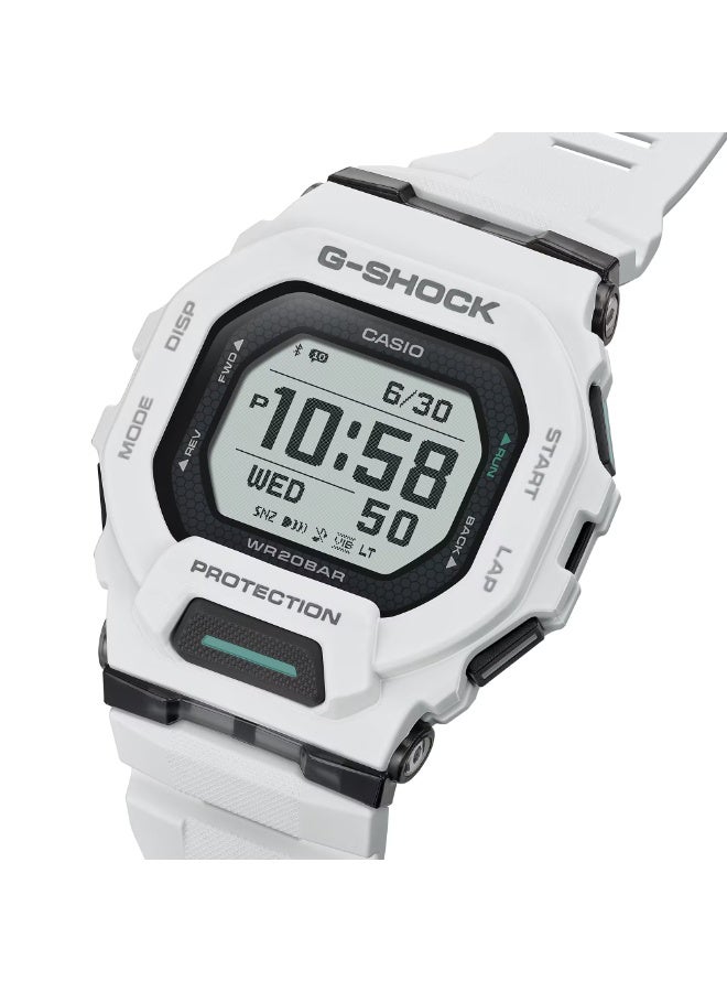 CASIO Digital White Resin Band Men's Watch GBD-200-7DR-48.4 × 45.9 × 15 mm - Image 4