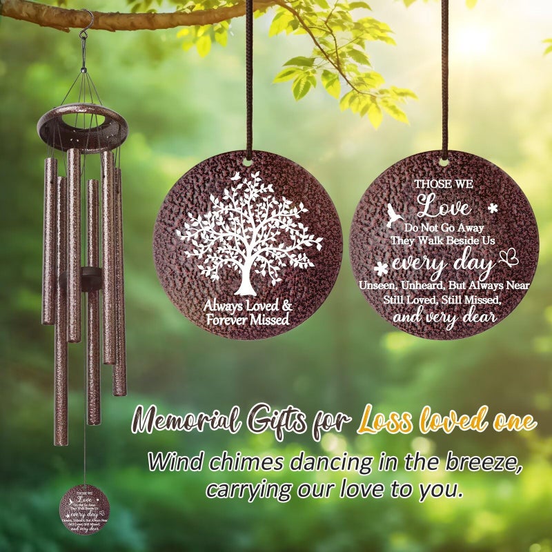 Synhonty Memorial Gifts for Loss of Love one, 25''Memorial Wind Chimes of Sympathy Gifts for Loss of Love one, Bereavement, Condolence, Remembrance Gifts,Windchimes in Memory - Image 3