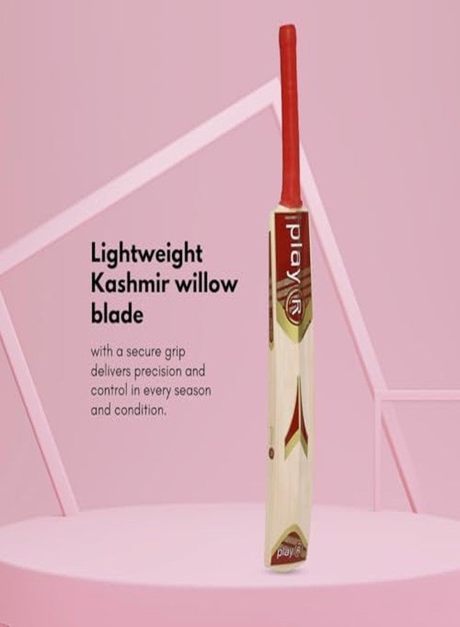 playR Armour Kashmir Willow Cricket Bat - Lightweight & Durable Bat for Power Shots, Training, Practice, Casual Play & Club Matches for All-Season Performance - Image 3
