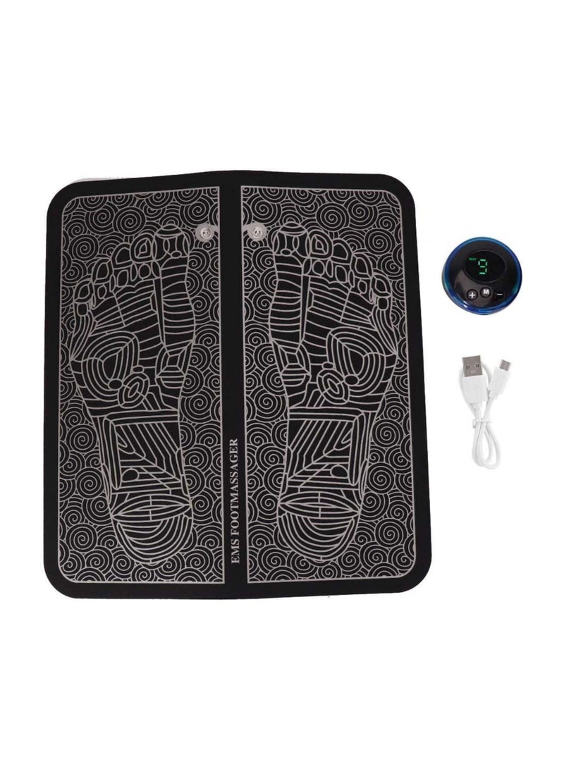 EMS Foot Massager for Pain and Circulation 8 Modes 19 Intensities Electronic Feet Massager Relax Muscle Stimulatior Massage Mat Folding Portable Foot Spa Best Gift for Parents Women Man - Image 5